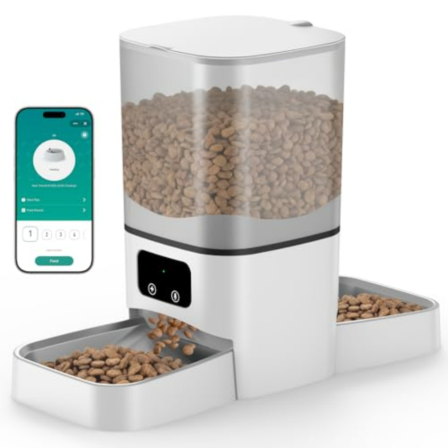 Pet Supplies App - Automatic Cat Feeder for 2 Cats,
