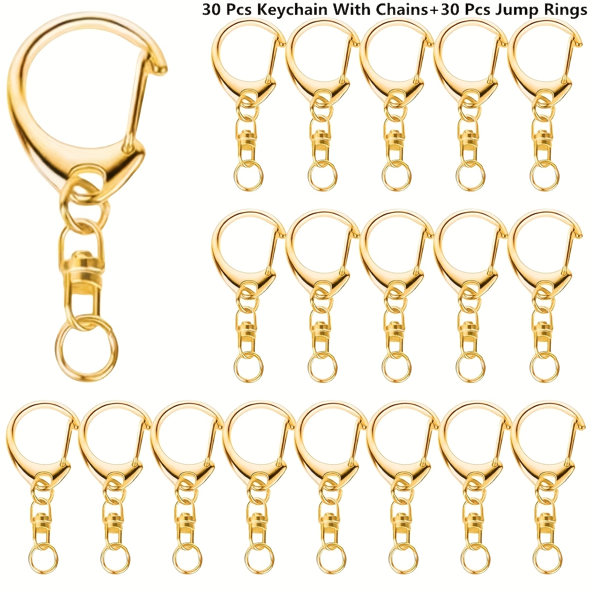 Pet Supplies In - 60pcs Golden Great Keychain Lobster Claw