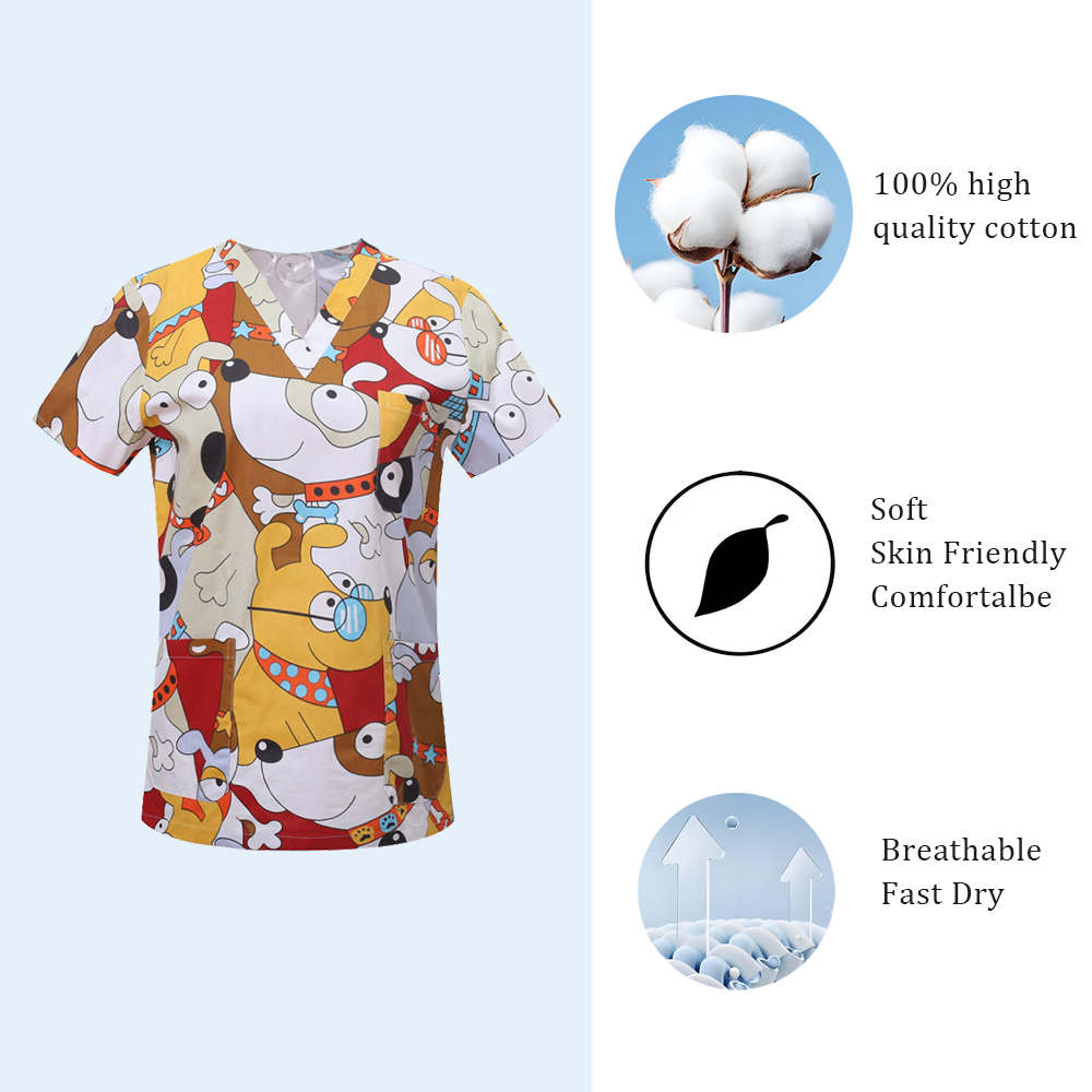 Flowers Scrubs Medical Uniform - Pet Supplies Jersey 评论和价格