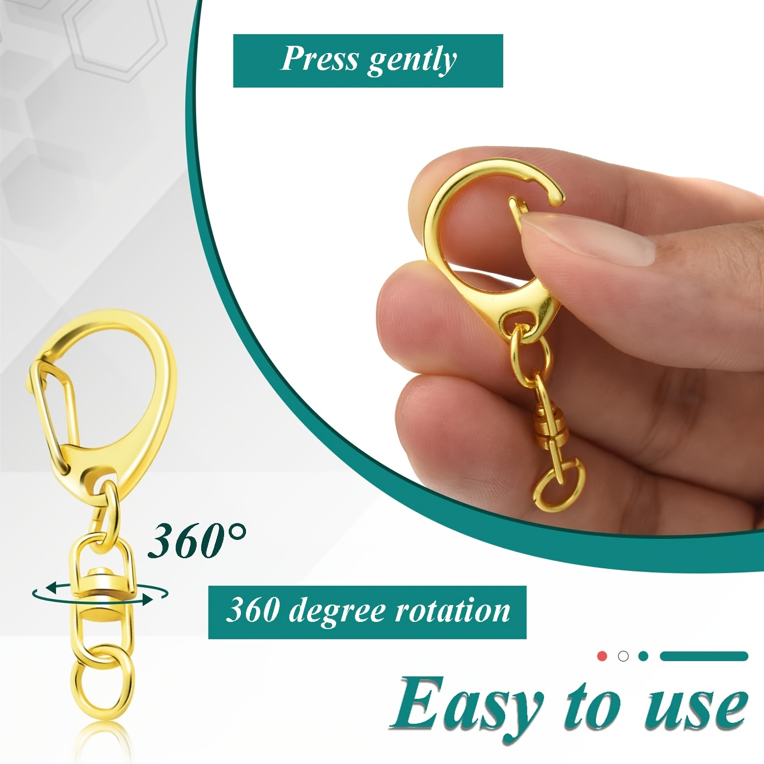60pcs Golden Great Keychain Lo - Pet Supplies In 评论和价格